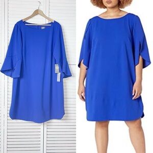 Vince Camuto tulip sleeve shift dress